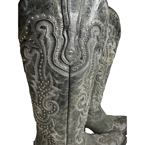 Corral Collector Silver Studded Cowgirl Western Boots Women's 7 M Leather - Picture 2 of 11